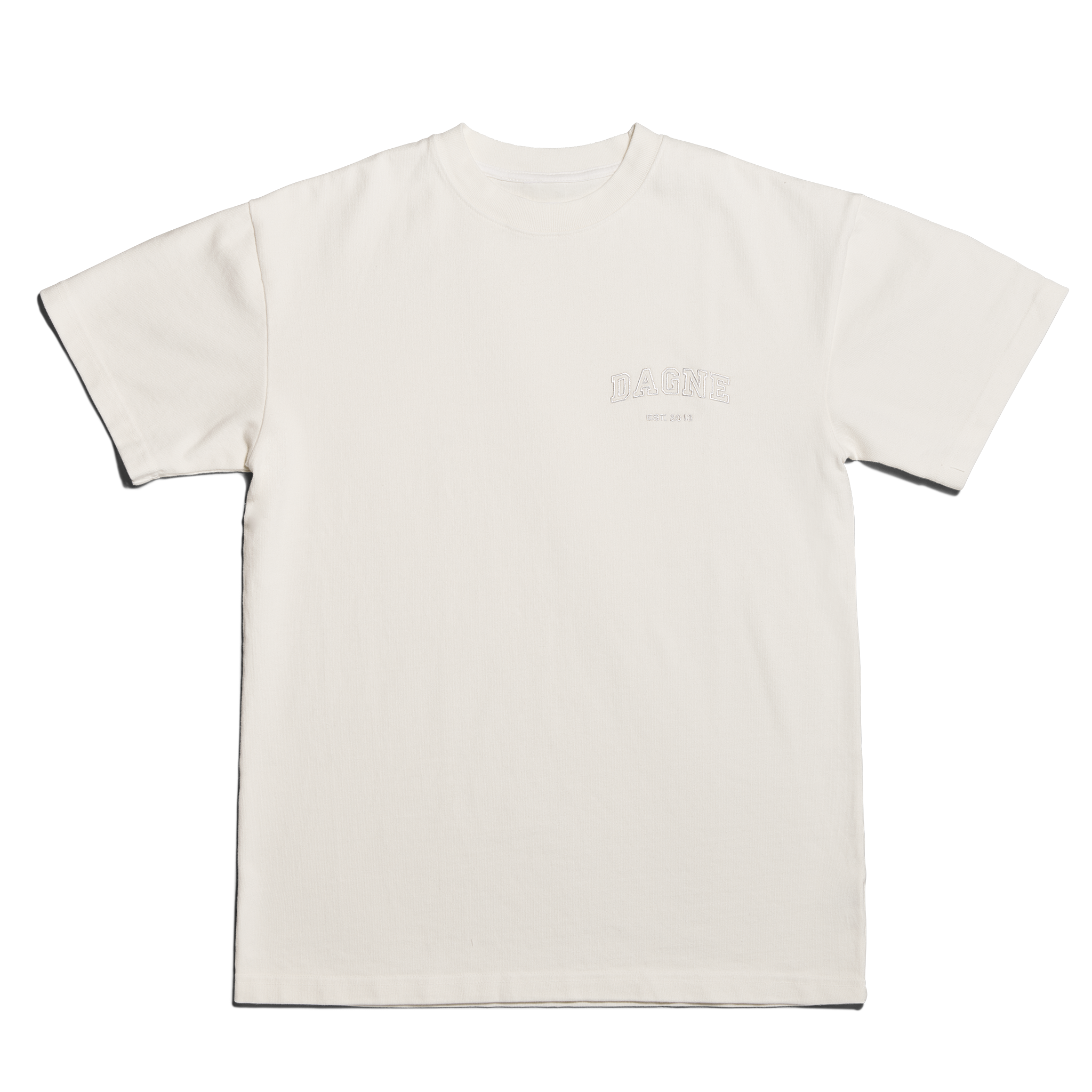 Varsity Logo T-shirt in Moonbeam, Large